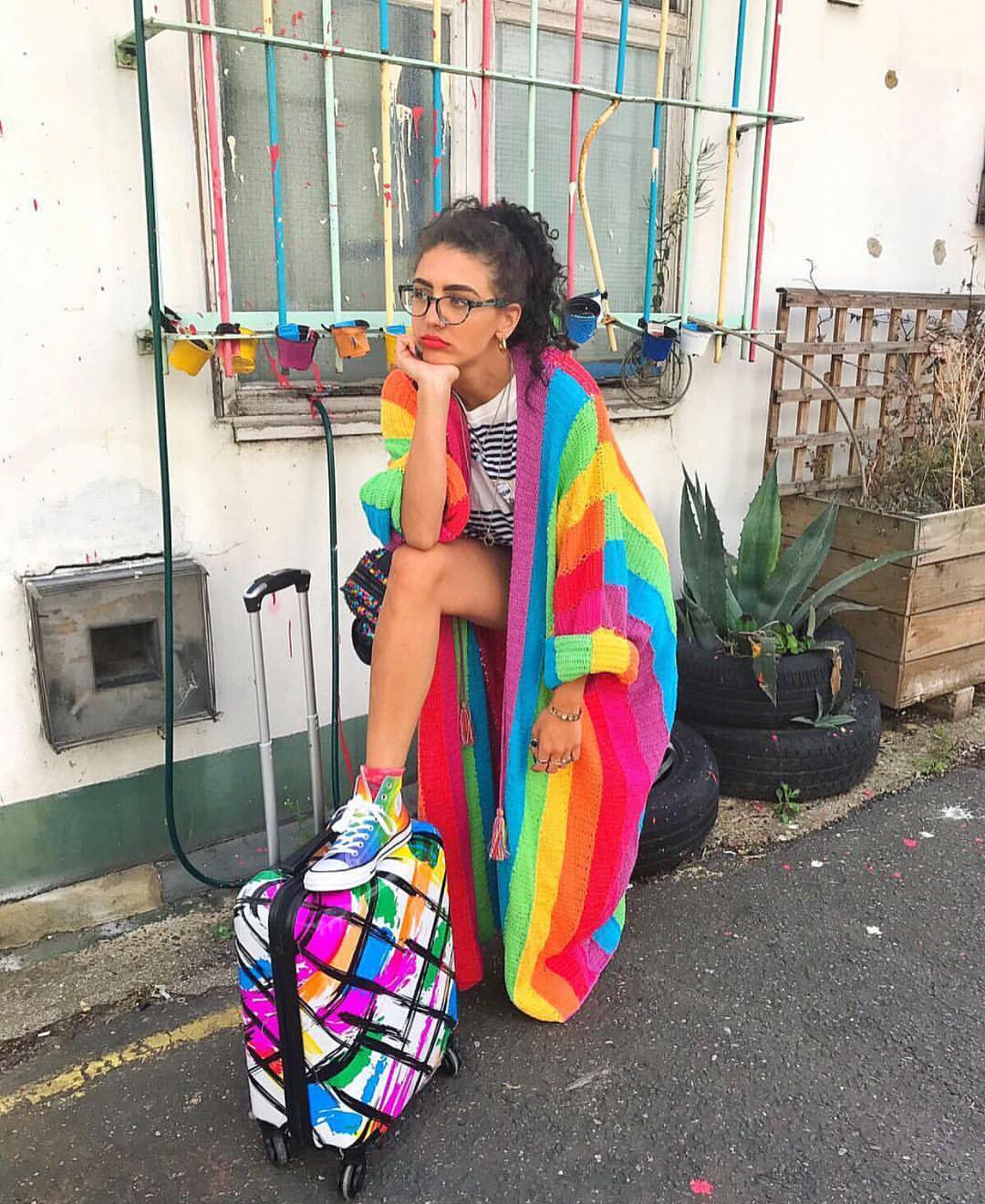 LONG RAINBOW DREAM COZY CARDIGAN