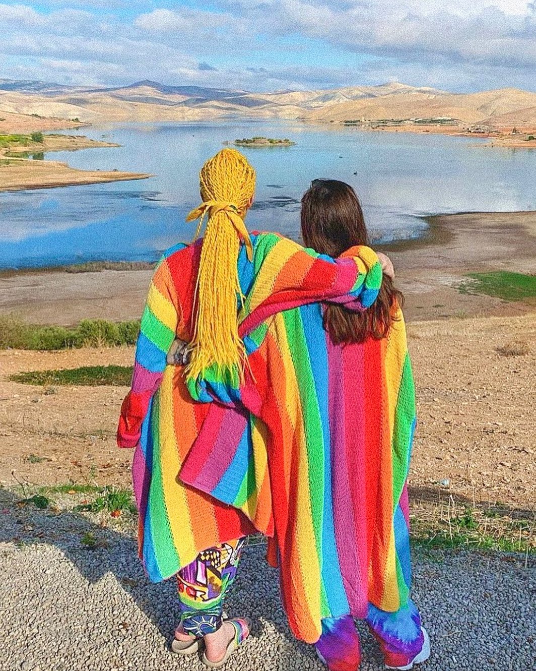 Long hotsell rainbow cardigan